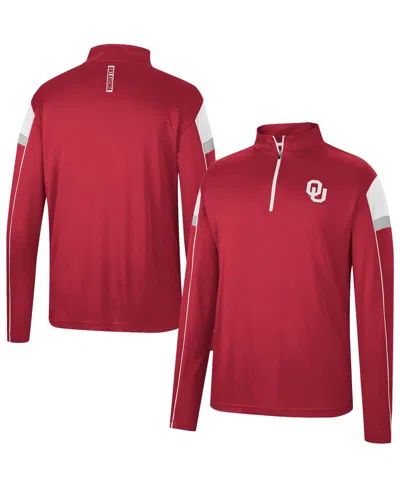Colosseum Men's  Crimson Oklahoma Sooners Golf Match Quarter-zip Windshirt