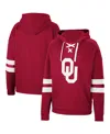 Colosseum Men's  Crimson Oklahoma Sooners Lace-up 4.0 Pullover Hoodie In Crimson