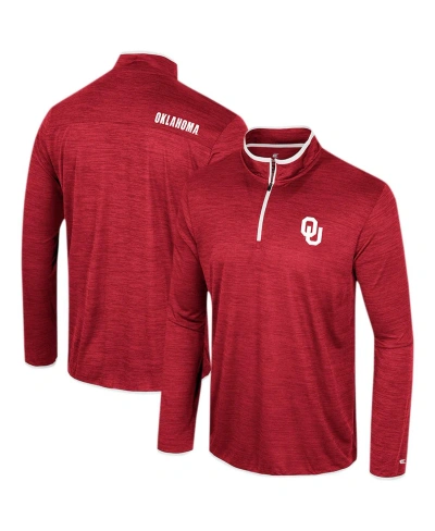 Colosseum Men's  Crimson Oklahoma Sooners Wright Quarter-zip Windshirt