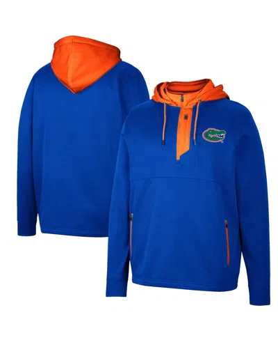 Colosseum Men's  Florida Gators Luge 3.0 Quarter-zip Hoodie In Royal