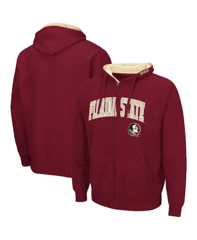 Colosseum Men's  Garnet Florida State Seminoles Arch And Logo 3.0 Full-zip Hoodie