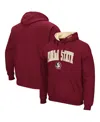 Colosseum Men's  Garnet Florida State Seminoles Arch And Logo 3.0 Pullover Hoodie In Garnet