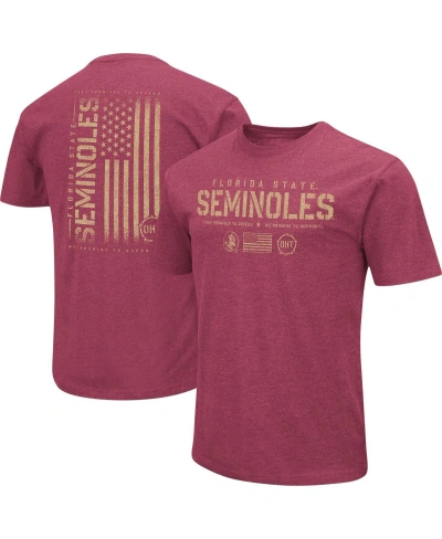 Colosseum Men's  Garnet Florida State Seminoles Oht Military-inspired Appreciation Flag 2.0 T-shirt