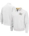 Colosseum Men's White Georgia Tech Yellow Jackets Tortugas Logo Quarter-zip Jacket In White