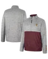 Colosseum Gray Arizona State Sun Devils John Half-zip Jacket In Gray