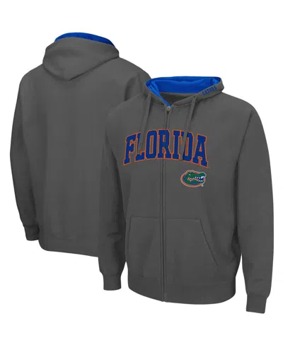 Colosseum Men's  Gray Florida Gators Arch And Logo 3.0 Full-zip Hoodie