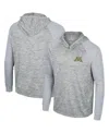 Colosseum Men's  Gray Minnesota Golden Gophers Cybernetic Raglan Quarter-zip Hooded Top In Gray