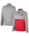Colosseum Gray Nebraska Huskers John Half-zip Jacket In Gray