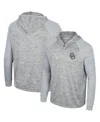Colosseum Men's  Gray Oklahoma Sooners Cybernetic Raglan Quarter-zip Hooded Top In Gray