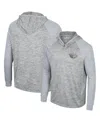 Colosseum Men's  Gray Oregon State Beavers Cybernetic Raglan Quarter-zip Hooded Top In Gray