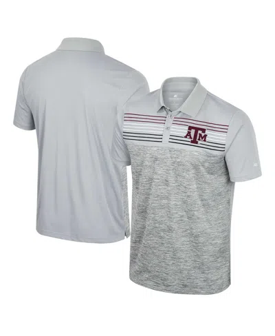 Colosseum Men's  Gray Texas A&m Aggies Cybernetic Polo Shirt