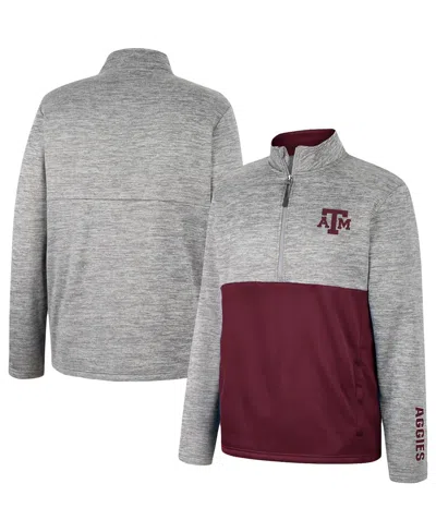 Colosseum Men's  Gray Texas A&m Aggies John Half-zip Jacket