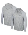Colosseum Men's  Gray Vanderbilt Commodores Cybernetic Raglan Quarter-zip Hooded Top In Gray
