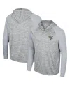 Colosseum Men's  Gray West Virginia Mountaineers Cybernetic Raglan Quarter-zip Hooded Top In Gray