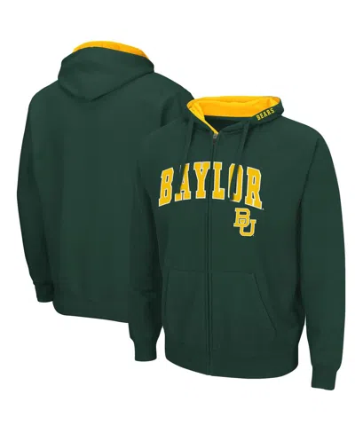Colosseum Men's  Green Baylor Bears Arch And Logo 3.0 Full-zip Hoodie