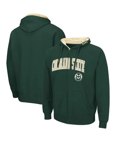 Colosseum Men's  Green Colorado State Rams Arch & Logo 3.0 Full-zip Hoodie