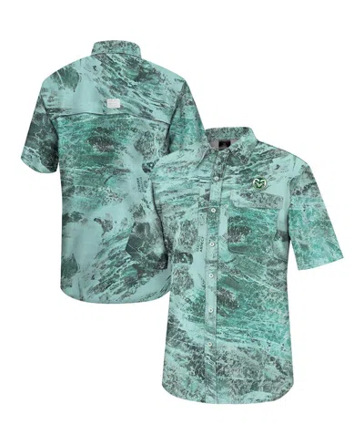Colosseum Green Colorado State Rams Realtree Aspect Charter Full-button Fishing Shirt