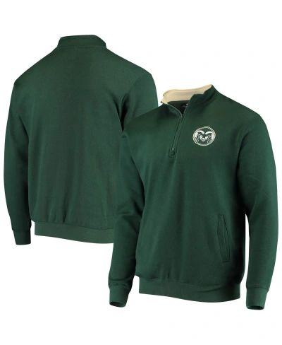 COLOSSEUM MEN'S COLOSSEUM GREEN COLORADO STATE RAMS TORTUGAS LOGO QUARTER-ZIP PULLOVER JACKET