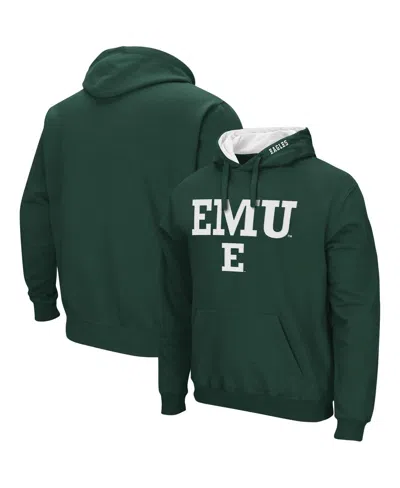 Colosseum Men's Eastern Michigan Eagles Arch And Logo Pullover Hoodie In Green