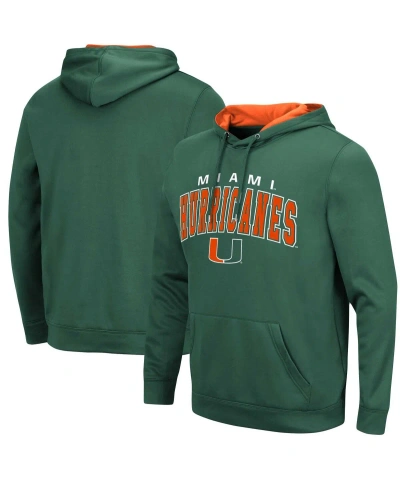Colosseum Men's  Green Miami Hurricanes Resistance Pullover Hoodie