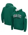 Colosseum Men's  Green Michigan State Spartans Double Arch Pullover Hoodie In Green