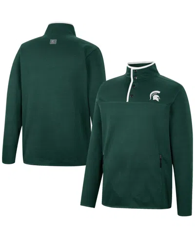 Colosseum Men's  Green Michigan State Spartans Rebound Quarter-snap Jacket