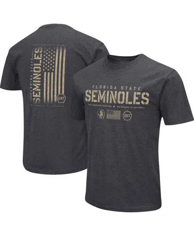 Colosseum Men's  Heather Black Florida State Seminoles Big And Tall Oht Military-inspired Appreciatio