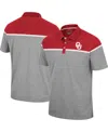 Colosseum Men's  Heather Gray Oklahoma Sooners Chamberlain Polo Shirt In Heather Gray