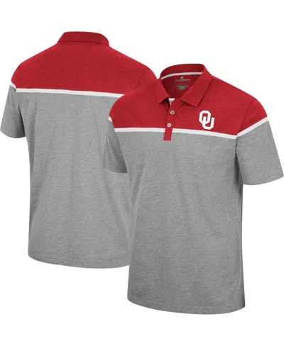 Colosseum Men's  Heather Gray Oklahoma Sooners Chamberlain Polo Shirt