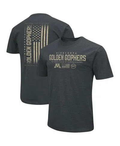 Colosseum Men's  Heathered Black Minnesota Golden Gophers Oht Military-inspired Appreciation Flag 2.0