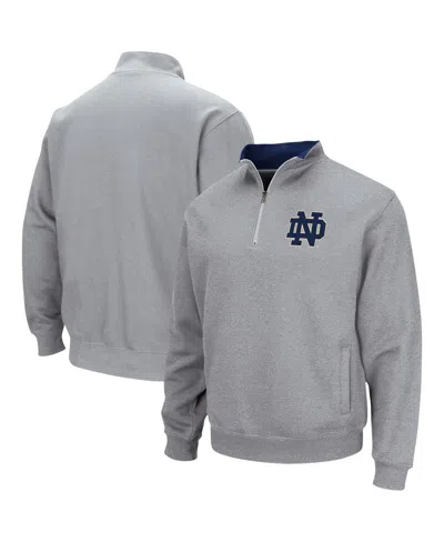 Colosseum Men's  Heathered Gray Notre Dame Fighting Irish Tortugas Team Logo Quarter-zip Jacket