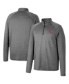 Colosseum Men's  Heathered Gray Oklahoma Sooners Earth First Raglan Quarter-zip Windshirt In Heathered Gray
