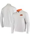 Colosseum Men's  Oklahoma State Cowboys Tortugas Team Logo Quarter-zip Jacket In White