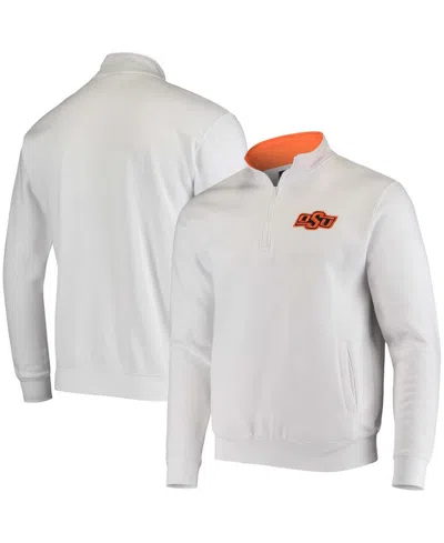 Colosseum Men's  Oklahoma State Cowboys Tortugas Team Logo Quarter-zip Jacket In White