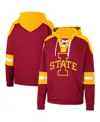 Colosseum Cardinal Iowa State Cyclones Lace-up 4.0 Pullover Hoodie In Cardinal
