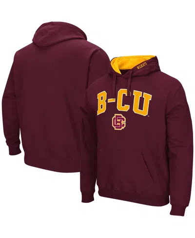Colosseum Men's  Maroon Bethune-cookman Wildcats Arch & Logo Pullover Hoodie
