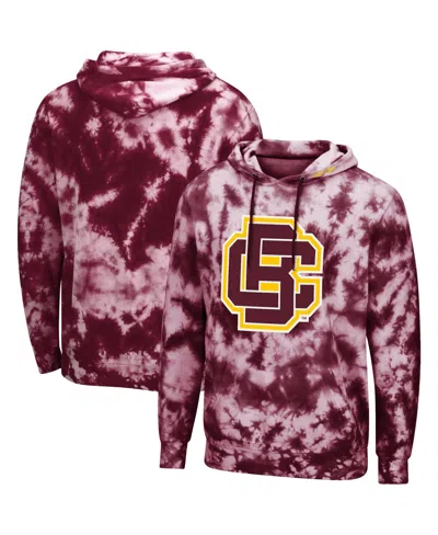 Colosseum Men's  Maroon Bethune-cookman Wildcats Tie-dye Pullover Hoodie