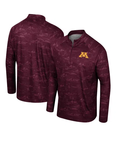 Colosseum Men's  Maroon Minnesota Golden Gophers Carson Raglan Quarter-zip Jacket