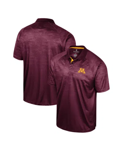 Colosseum Men's  Maroon Minnesota Golden Gophers Honeycomb Raglan Polo Shirt