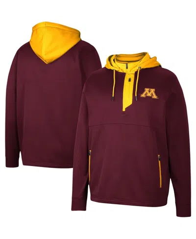 Colosseum Men's  Maroon Minnesota Golden Gophers Luge 3.0 Quarter-zip Hoodie