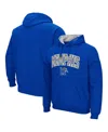 Colosseum Men's  Memphis Tigers Arch And Logo Pullover Hoodie In Royal