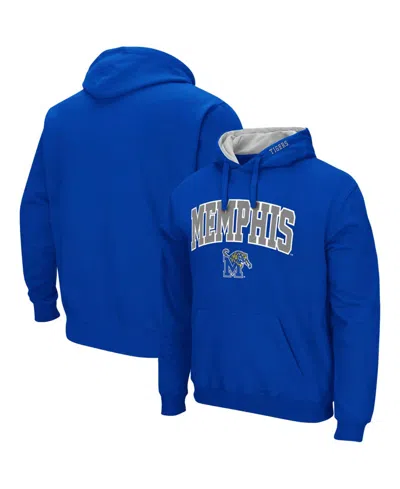 Colosseum Men's  Memphis Tigers Arch And Logo Pullover Hoodie In Royal