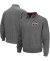 Colosseum Men's  Mississippi State Bulldogs Tortugas Logo Quarter-zip Jacket In Charcoal