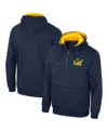 Colosseum Navy Michigan Wolverines Half-zip Hoodie In Navy