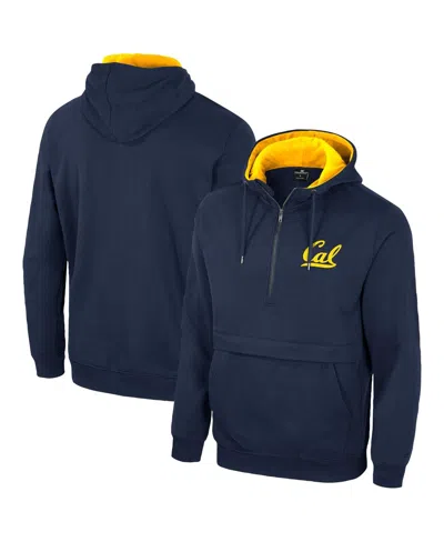COLOSSEUM MEN'S COLOSSEUM NAVY CAL BEARS HALF-ZIP HOODIE
