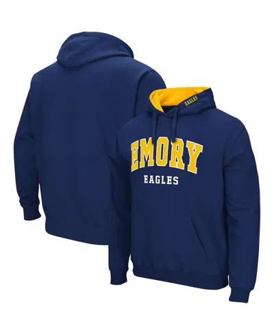 Colosseum Men's  Navy Emory Eagles Isle Pullover Hoodie