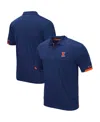 Colosseum Men's  Navy Illinois Fighting Illini Big And Tall Santry Polo Shirt In Navy