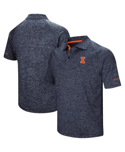 Colosseum Men's  Navy Illinois Fighting Illini Down Swing Polo Shirt