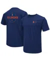 Colosseum Men's  Navy Illinois Fighting Illini Oht Military-inspired Appreciation T-shirt In Navy