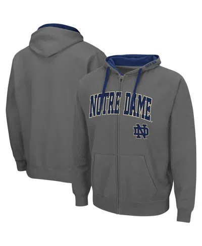 Colosseum Men's  Charcoal Notre Dame Fighting Irish Big And Tall Full-zip Hoodie